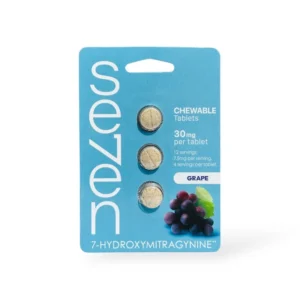 Se7en Kratom 7-hydroxymitragynine Chewable Tablets Grape 30mg